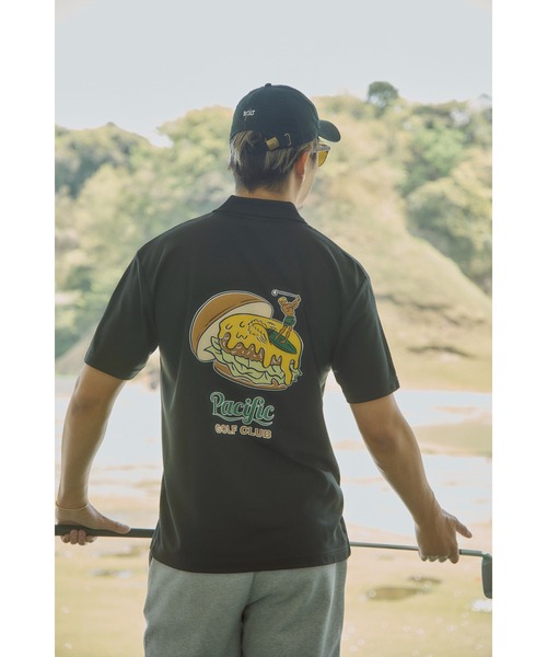 Pacific Golf Club ゴルフシャツ パシフィックゴルフクラブ 【ユニセックス】ウェーブポロシャツ