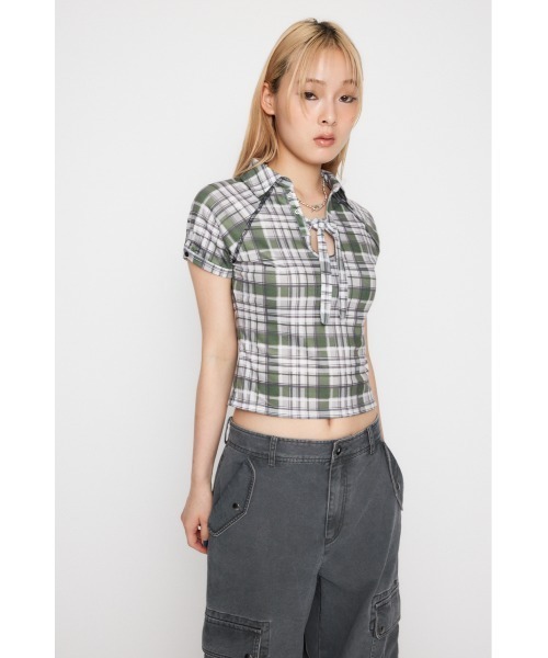 LAGUA GEM（ラグアジェム） tシャツ 半袖 CHECK COMPACT トップス 