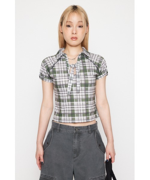 LAGUA GEM（ラグアジェム） tシャツ CHECK COMPACT トップス