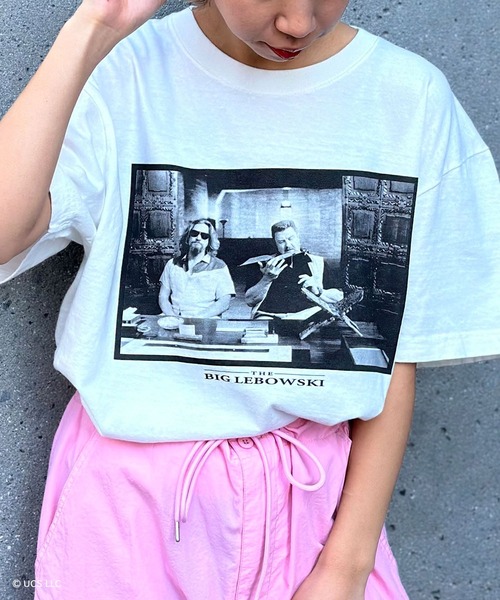 「CIAOPANIC」 「universal」半袖Tシャツ X-LARGE ライトベージュ レディース
