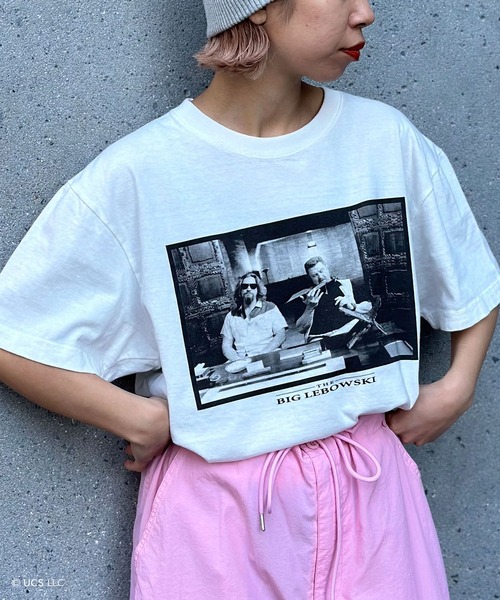 「CIAOPANIC」 「universal」半袖Tシャツ X-LARGE ライトベージュ レディース