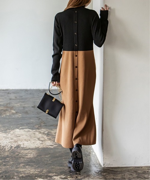 NOBLE（ノーブル） ニットワンピース - ブラック レディース