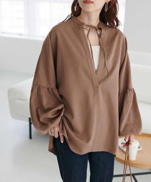 「DISCOAT」 長袖ブラウス MEDIUM グレー レディース_画像7