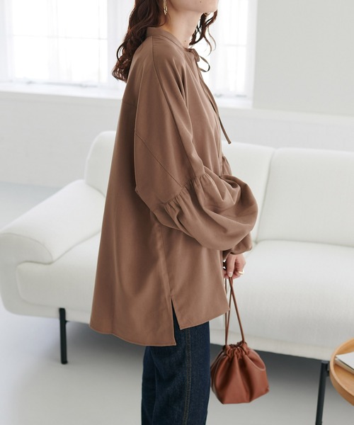 「DISCOAT」 長袖ブラウス MEDIUM グレー レディース_画像8