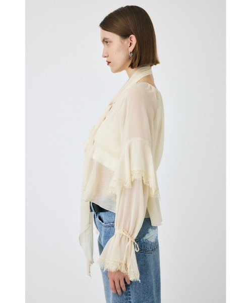 MOUSSY（マウジー） ブラウス シャツ LACE TRIM TIE ブラウス