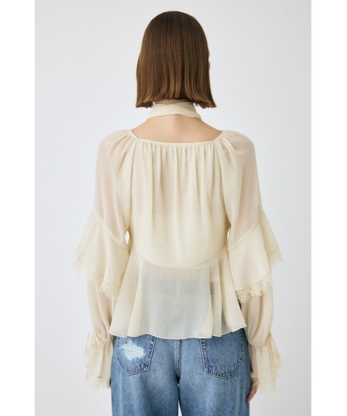 MOUSSY（マウジー） ブラウス シャツ LACE TRIM TIE ブラウス