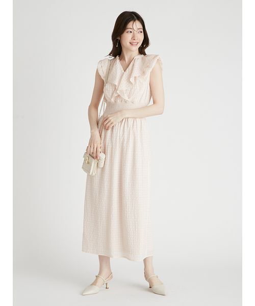 【新品未使用】CELFORDセルフォード♪フリルシャーリングタイトワンピース CELFORD（セルフォード） ワンピース フリルシャーリングタイト