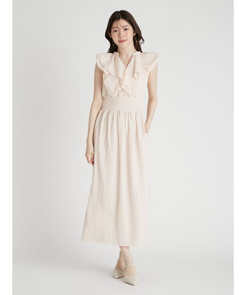 【新品未使用】CELFORDセルフォード♪フリルシャーリングタイトワンピース CELFORD（セルフォード） ワンピース フリルシャーリングタイト