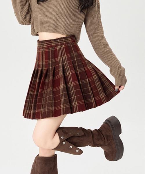 スカート チェック柄 プリーツ ミニスカート : ZOZOTOWN Yahoo!店