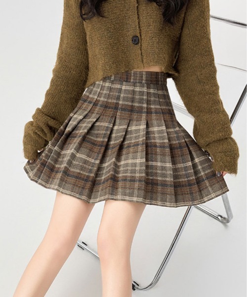 スカート チェック柄 プリーツ ミニスカート : ZOZOTOWN Yahoo!店