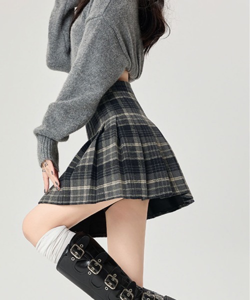 スカート チェック柄 プリーツ ミニスカート : ZOZOTOWN Yahoo!店