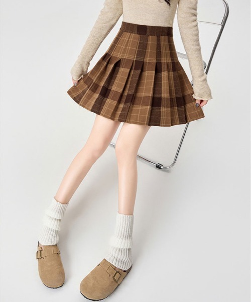 スカート チェック柄 プリーツ ミニスカート : ZOZOTOWN Yahoo!店