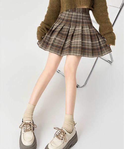 スカート チェック柄 プリーツ ミニスカート : ZOZOTOWN Yahoo!店