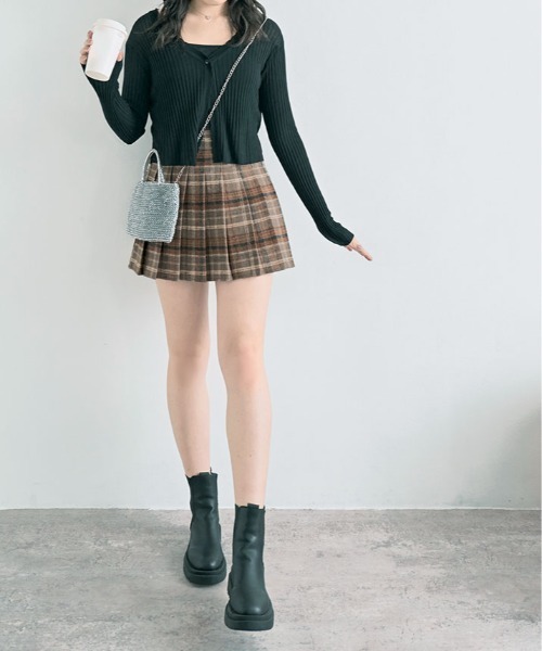 スカート チェック柄 プリーツ ミニスカート : ZOZOTOWN Yahoo!店