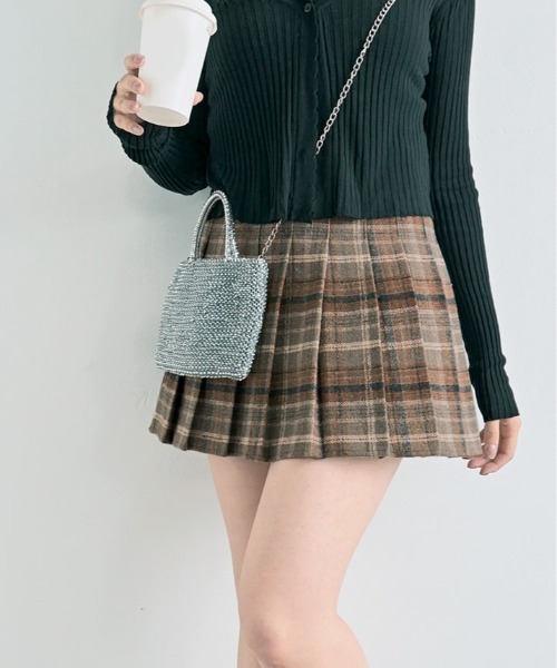 スカート チェック柄 プリーツ ミニスカート : ZOZOTOWN Yahoo!店
