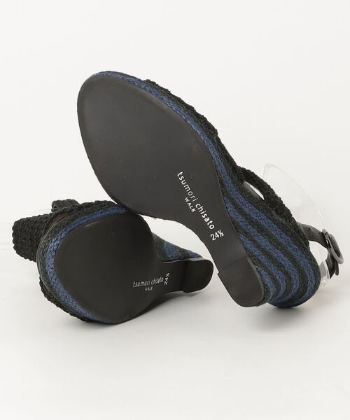 「tsumori chisato WALK」 ヒールサンダル 24.5cm ブラック レディース_画像3