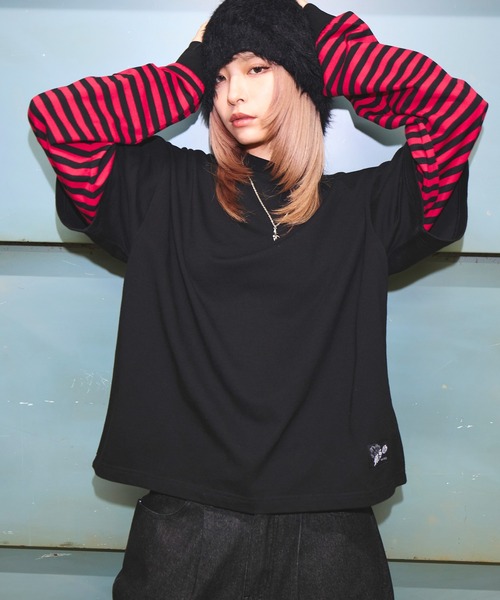 tシャツ ヘビーウエイトフェイクレイヤードロンT カモフラージュ柄