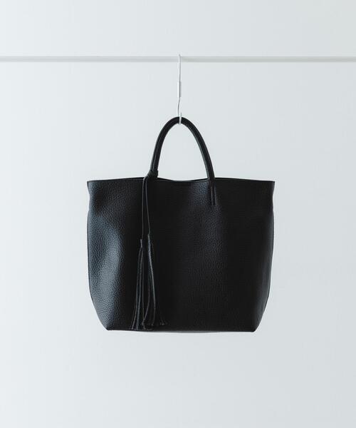 黒い合成皮革トートバッグ タッセル付き VitaFelice｜タッセル付きBIGトートバッグ | Rakuten Fashion(楽天