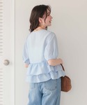 「titivate」 半袖ブラウス L ライト...の詳細画像3