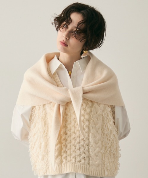 Trish（トリッシュ） ストール マフラー もちもちニットトライアングル