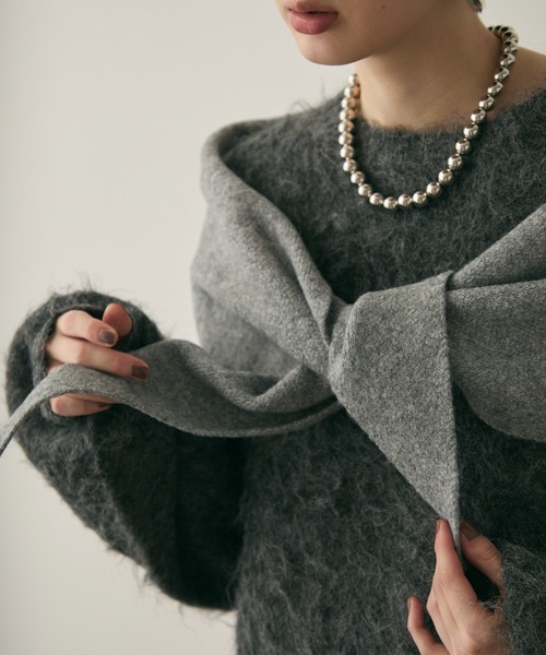 Trish（トリッシュ） ストール マフラー もちもちニットトライアングル