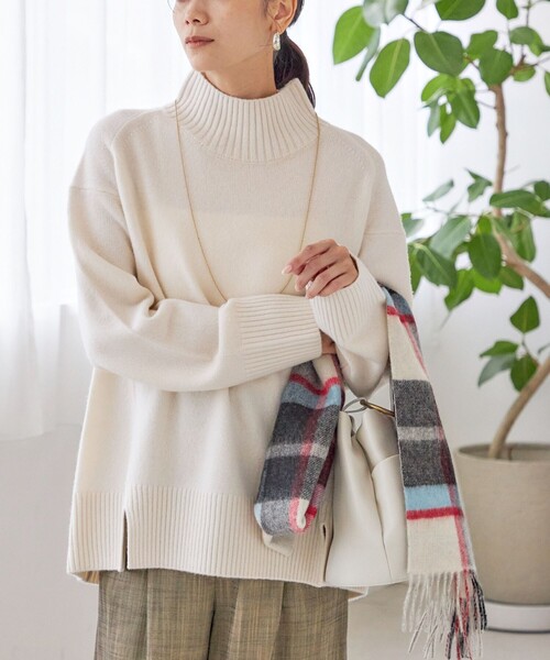 トップス Wool Cashmere Sweat-Knit Pullover YLÈVE / WOOL CASHMERE MELANGE KNIT HALF ZIP PULL OVER | YLÈVE