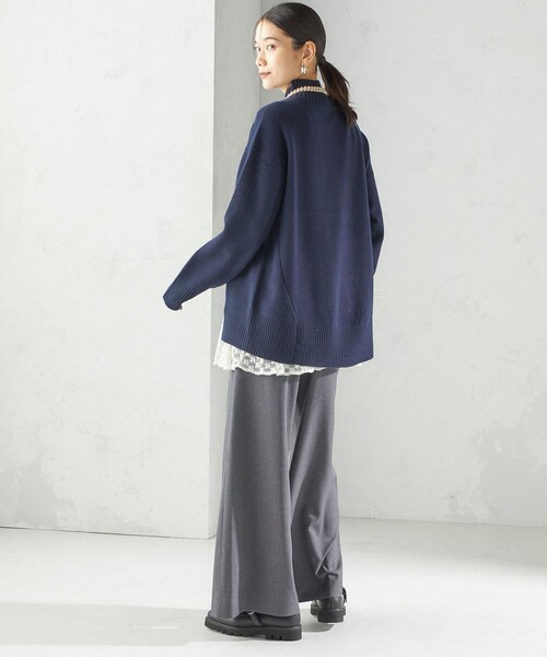 美品 シップス ウールカシミヤ ボトルネックニットプルオーバー ラベンダー SHIPS（シップス） ニット SHIPS: カシミヤ 両畔編み ボトルネック