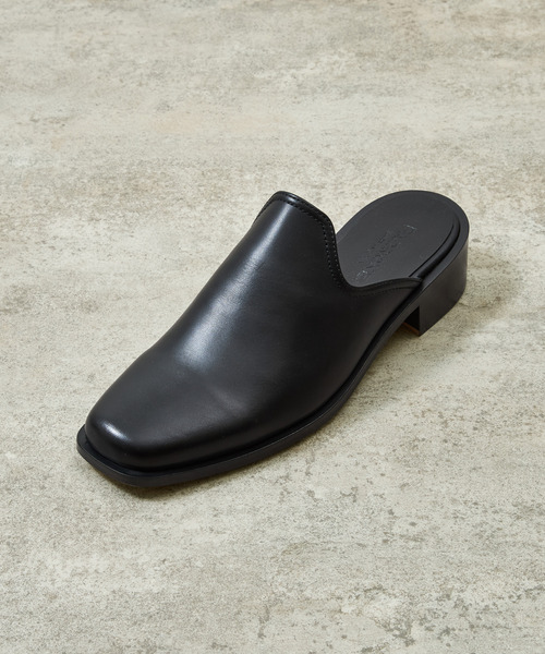 サンダル PADRONE パドローネ / BL SQUARE SLIP-ON スクエアトゥレザースリッポンシューズ / PU8777-2002 メンズの画像