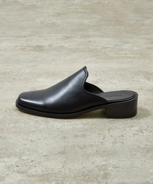 サンダル PADRONE パドローネ / BL SQUARE SLIP-ON スクエアトゥレザースリッポンシューズ / PU8777-2002 メンズの画像