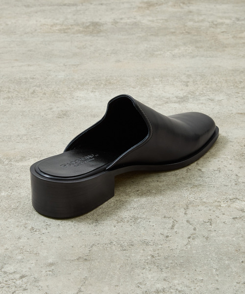 サンダル PADRONE パドローネ / BL SQUARE SLIP-ON スクエアトゥレザースリッポンシューズ / PU8777-2002 メンズの画像