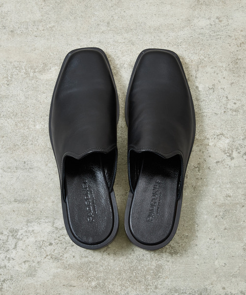 サンダル PADRONE パドローネ / BL SQUARE SLIP-ON スクエアトゥレザースリッポンシューズ / PU8777-2002 メンズの画像