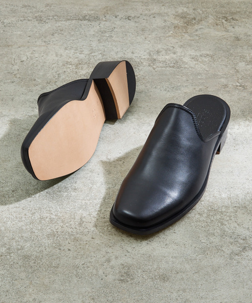 サンダル PADRONE パドローネ / BL SQUARE SLIP-ON スクエアトゥレザースリッポンシューズ / PU8777-2002 メンズの画像