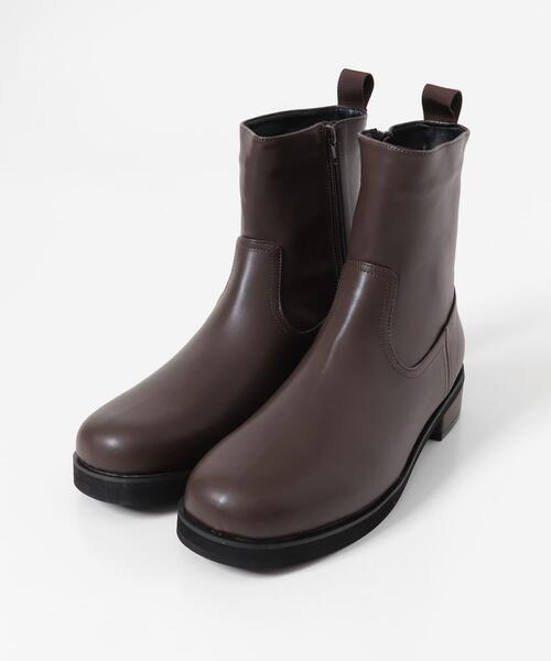 SENSE OF PLACE by URBAN RESEARCH ブーツ ラウンドトゥサイドジップ