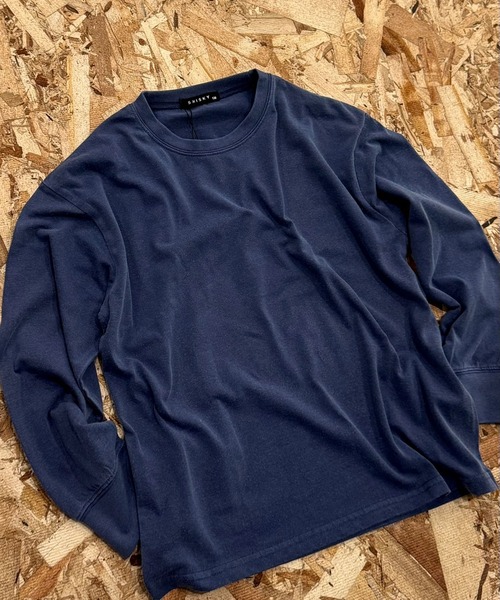 SHISKY（シスキー） tシャツ ピグメント加工 オーバーサイズ 無地ロンT
