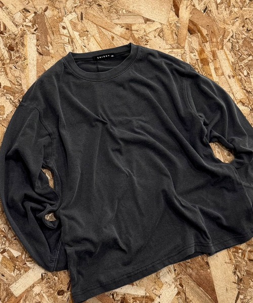 SHISKY（シスキー） tシャツ ピグメント加工 オーバーサイズ 無地ロンT