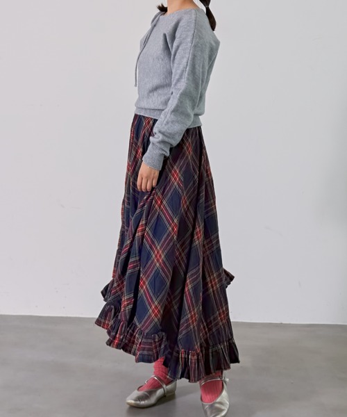 ロング スカート SK AW裾フリルロングスカート : ZOZOTOWN Yahoo!店