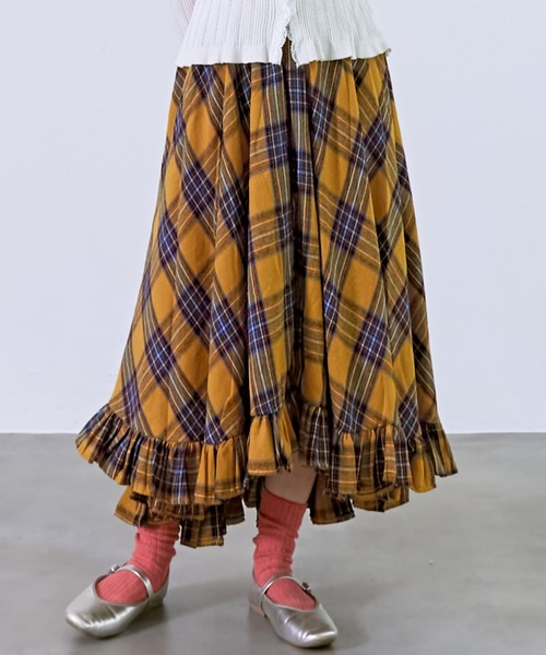 スカート SK AW裾フリルロングスカート : ZOZOTOWN Yahoo!店 - 通販
