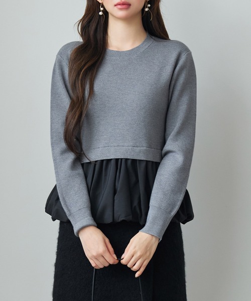 SAISON DE PAPILLON（セゾンドパピヨン） ニット セーター 異素材