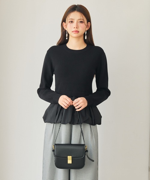 SAISON DE PAPILLON（セゾンドパピヨン） ニット セーター 異素材