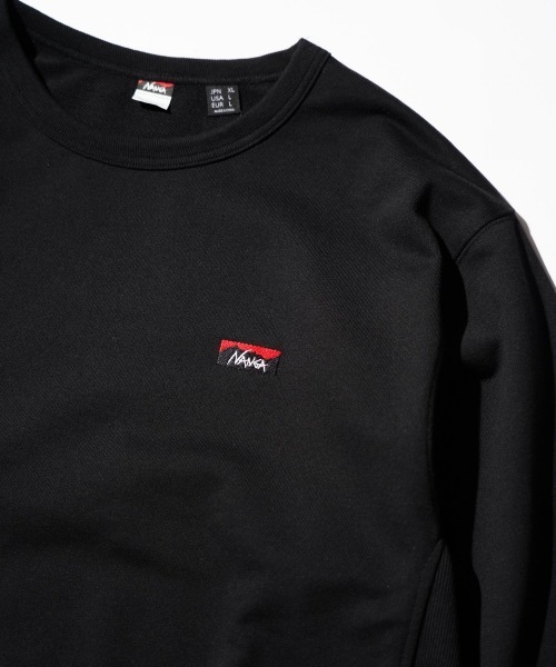 新品未使用　今期　ナンガ　スウェット　M 黒　NANGA NANGA（ナンガ） トレーナー スウェット 別注 ワンポイントロゴ刺繍