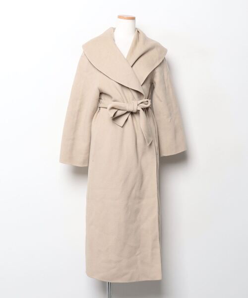 新品　未使用　セルフォード ファーコート ボア　ベージュ 36 S 袖取り外し可 セルフォード ロングコート ボアコート 2way ファー付き モカブラウン