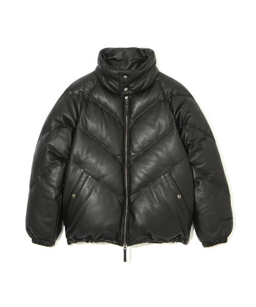 ダウンジャケット ダウン MANASTASH/マナスタッシュ　 V LEATHER DOWN JACKET/ Vレザーダウンジャケット メンズの画像