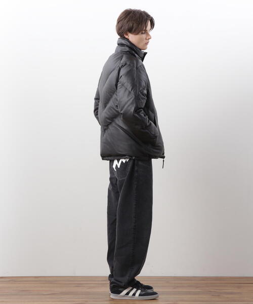 ダウンジャケット ダウン MANASTASH/マナスタッシュ　 V LEATHER DOWN JACKET/ Vレザーダウンジャケット メンズの画像