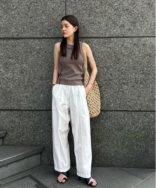 「TODAYFUL」 イージーパンツ 36inch ホワイト レディース_画像4