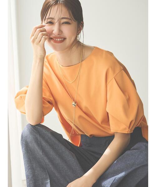 「Te chichi」 半袖カットソー フリ- オフホワイト レディース_画像2