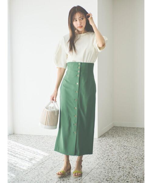 「Te chichi」 半袖カットソー フリ- オフホワイト レディース_画像3