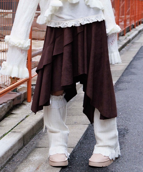 axes femme（アクシーズ ファム） スカート スエード風イレヘム