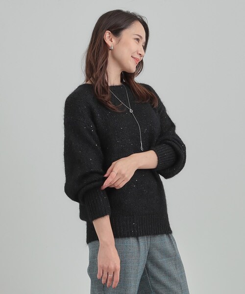 sheller スパンコールニット AZUL BY MOUSSY | スパンコールニットカーディガン (カーディガン