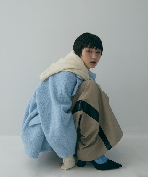 STUDIOUS オーバーコート　ブルー STUDIOUS（ステュディオス） コート アウター レディース : ZOZOTOWN