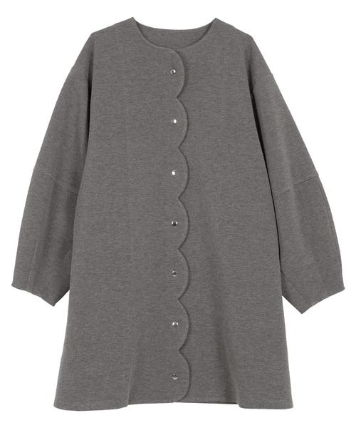 KOBE LETTUCE（神戸レタス） ノーカラーコート コート ダイバー素材